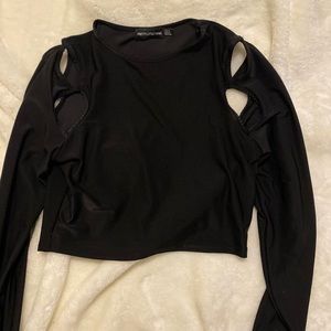 Black crop top